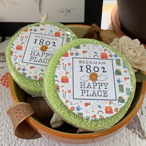 BEEKMAN 1802 Sponge & Washcloth Happy Place Set - Picture 6 of 11